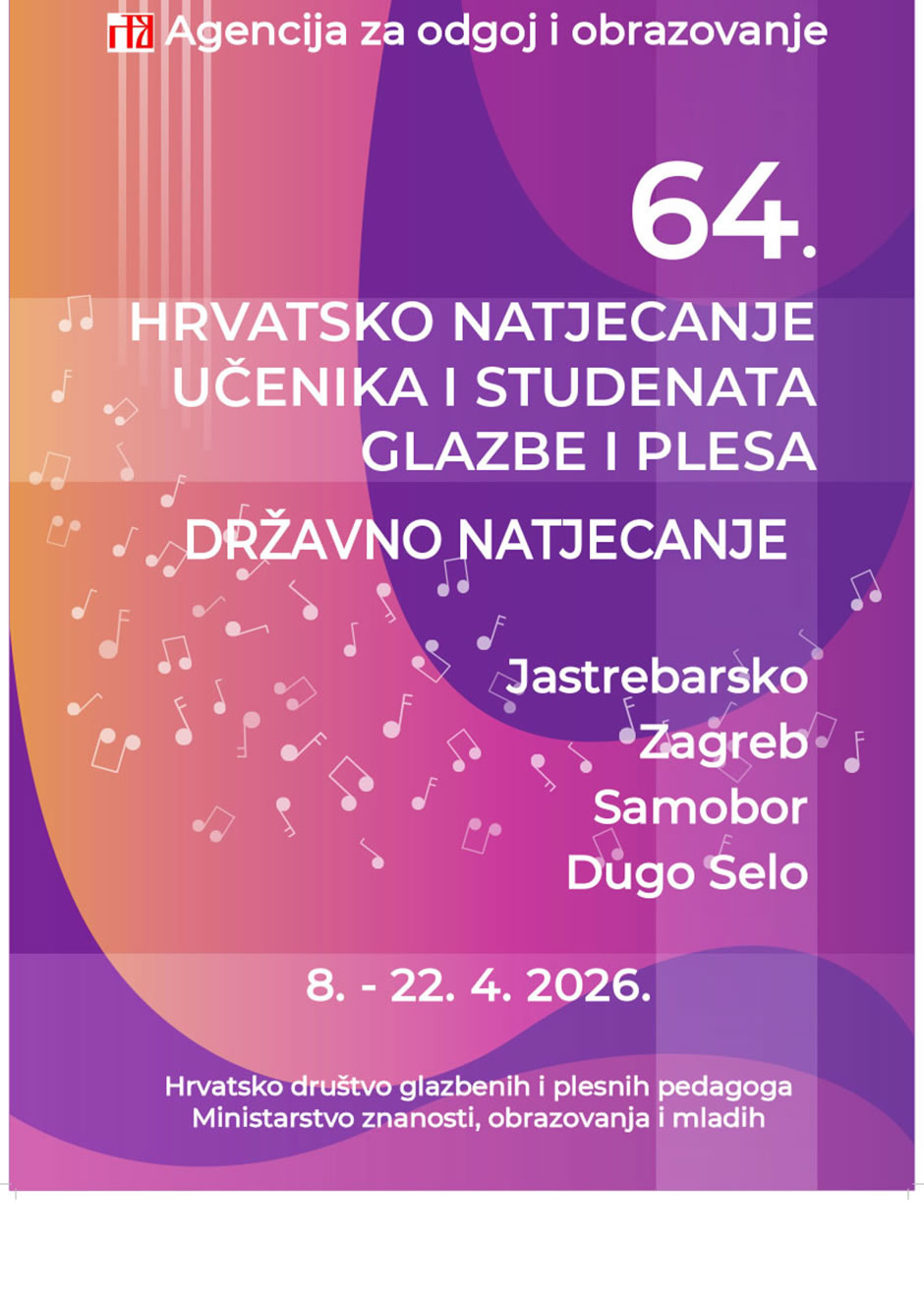 64 glazbe i plesa tekst